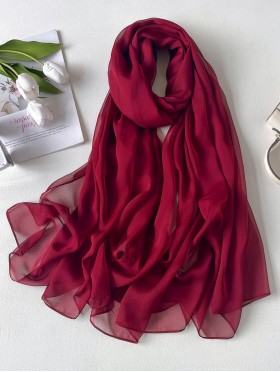 Solid Colour Chiffon Fashion Scarf